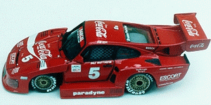 Porsche 935, COCA-COLA, 1983 Riverside, #5, red, Bob Akin