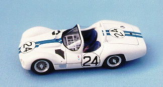Birdcage Maserati - long tail, 1961 LeMans, Cunningham, #24, white
