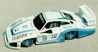 Porsche 935L, PPG/DITZLER PAINT, 1983 Riverside, #9, white w/blue striping